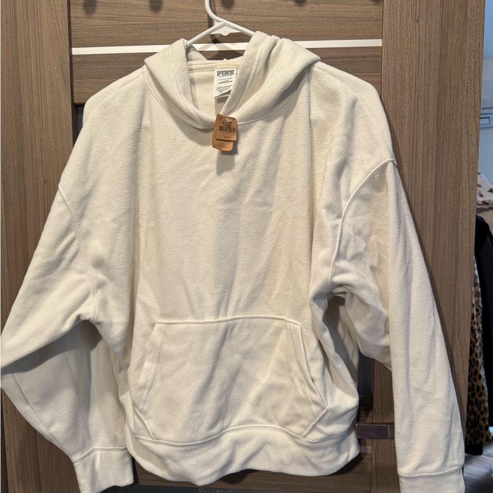 PINK Victoria's Secret Cream Hoodie Sweater